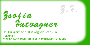zsofia hutvagner business card